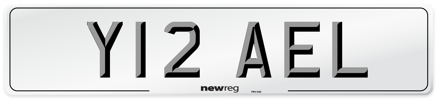 Y12 AEL Number Plate from New Reg